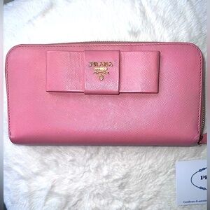 Prada Pink Leather Wallet